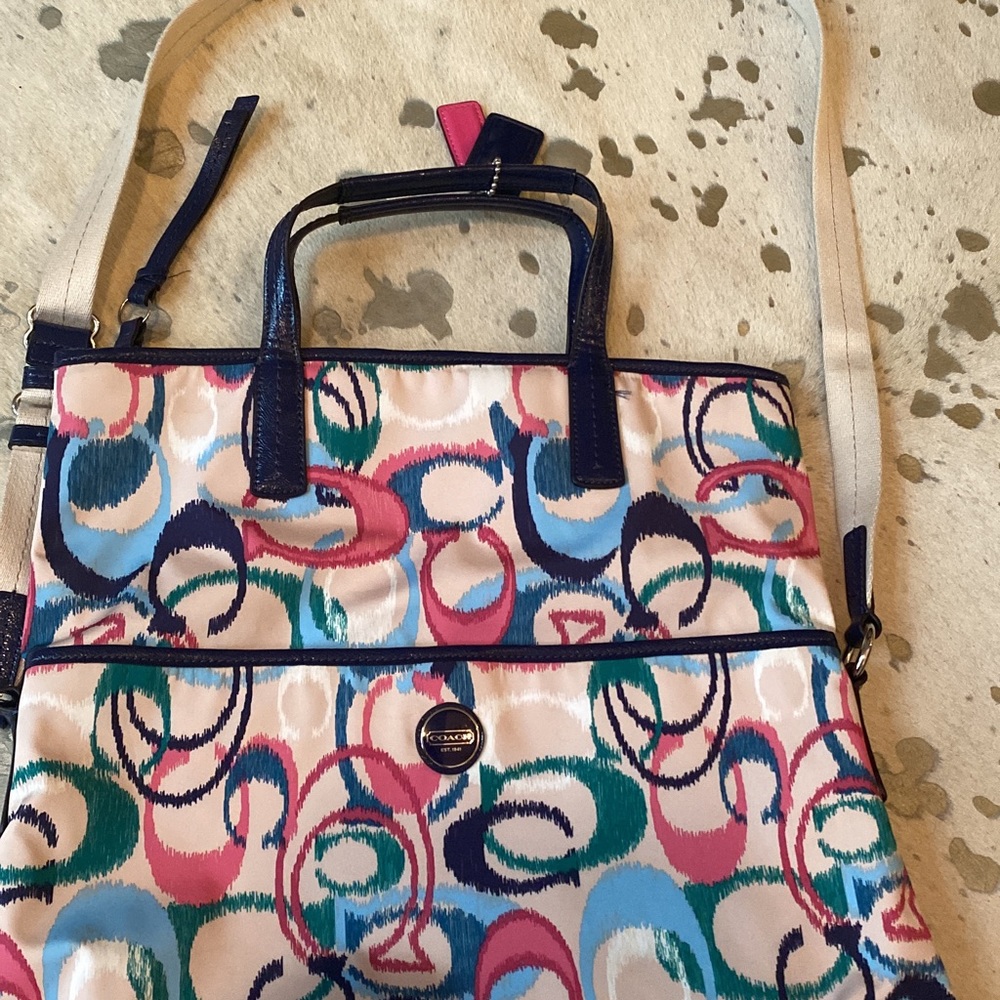 Coach Ikat Signature fold over bag